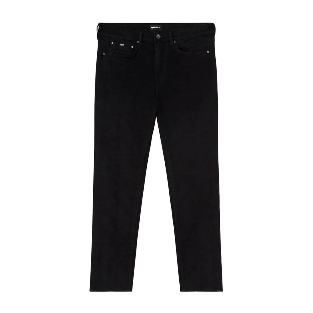 GAS Slim Fit Katoen Stretch Jeans Collectie Black Heren