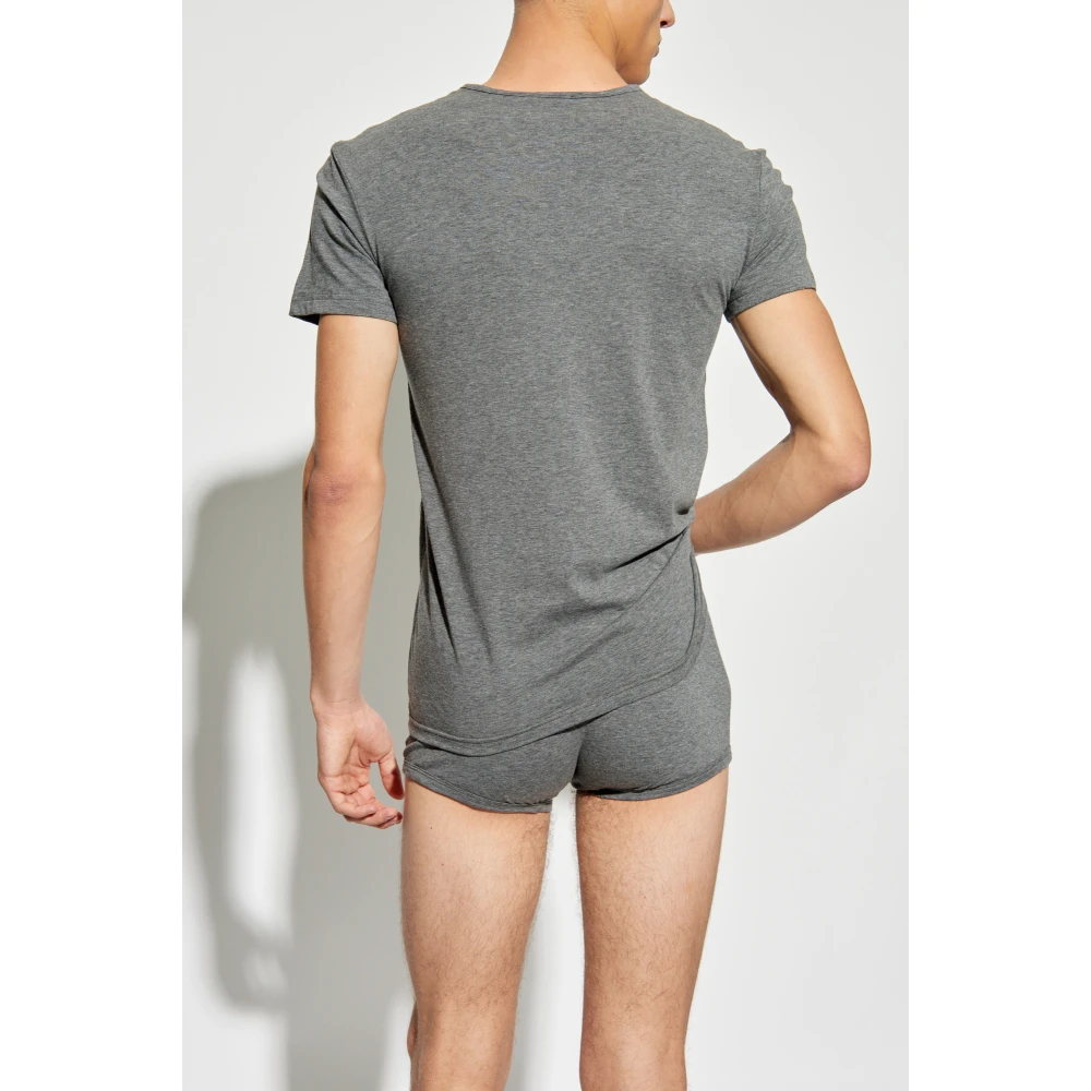 Versace T-shirt uit de 'Underwear' collectie Gray Heren
