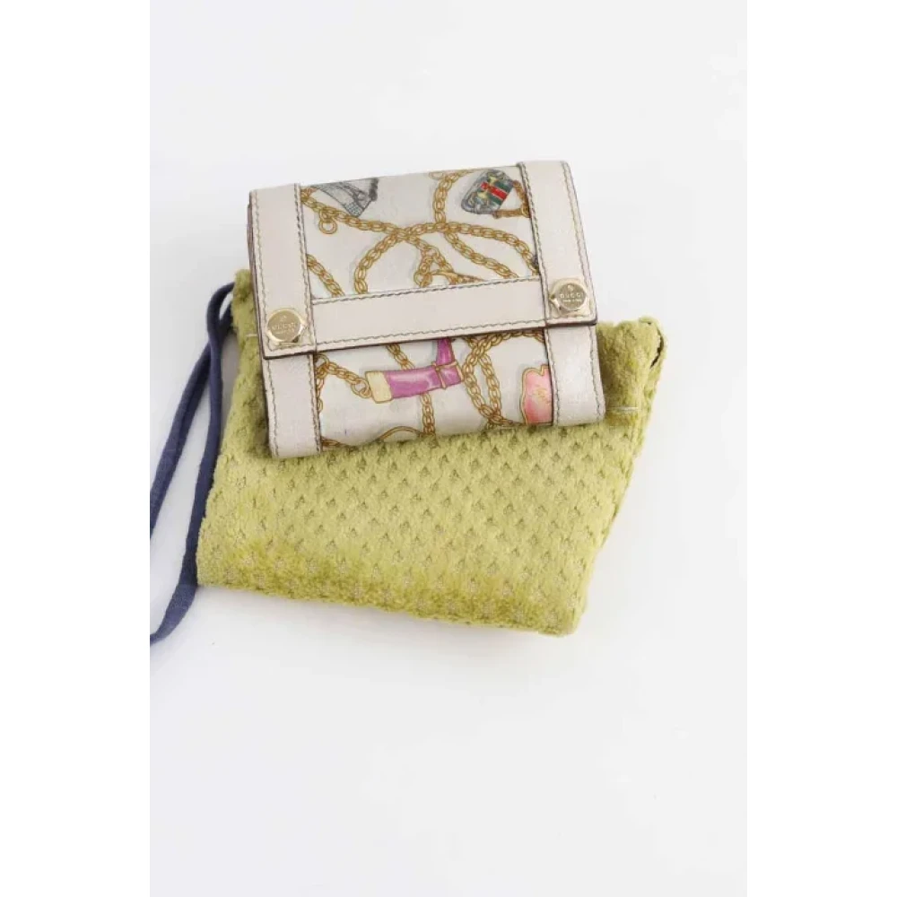 Gucci Vintage Pre-owned Leather wallets Beige Dames