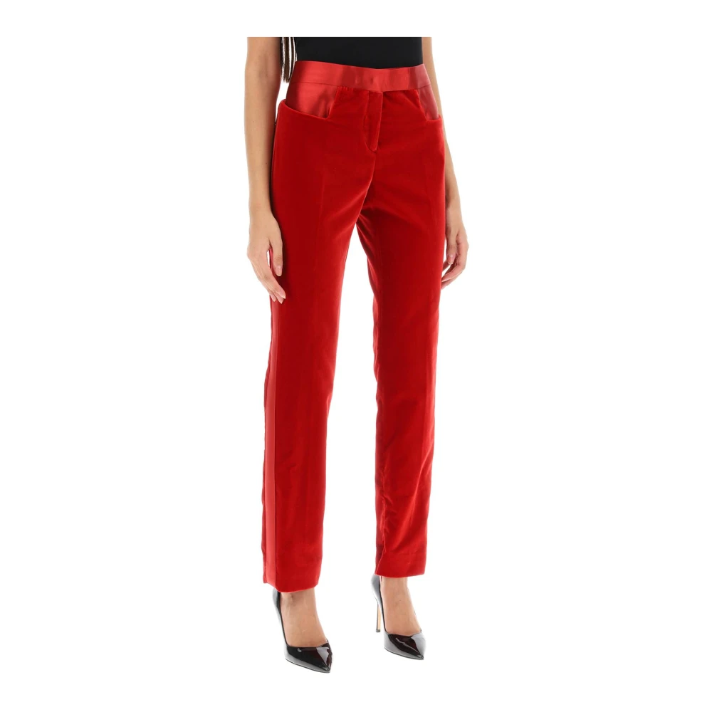 Tom Ford Slim-fit Trousers Red Dames