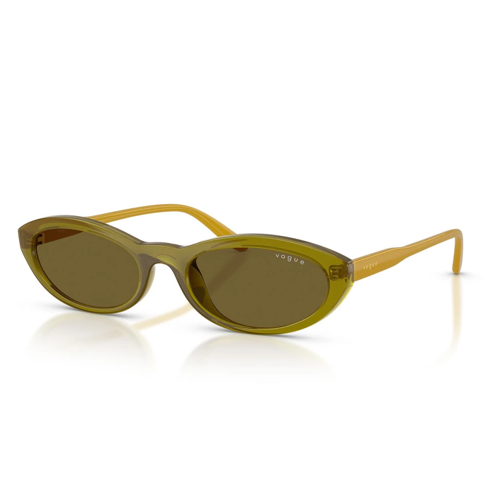 Vogue Eyewear Woman Sunglass VO5697SU - Frame color: Transparent Olive Green, Lens color: Dark Brown - Image 3