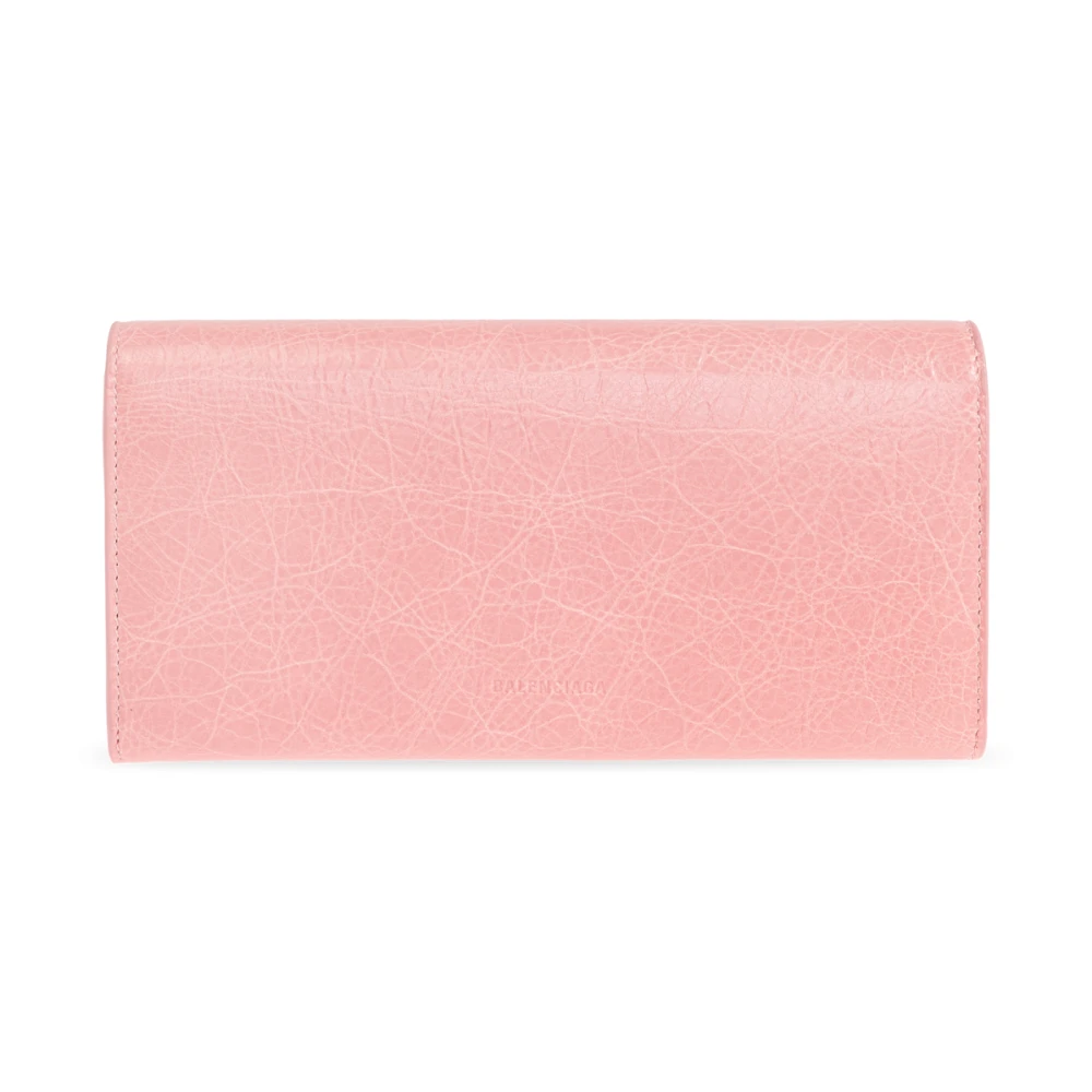 Balenciaga Portemonnee met Logo Pink Dames