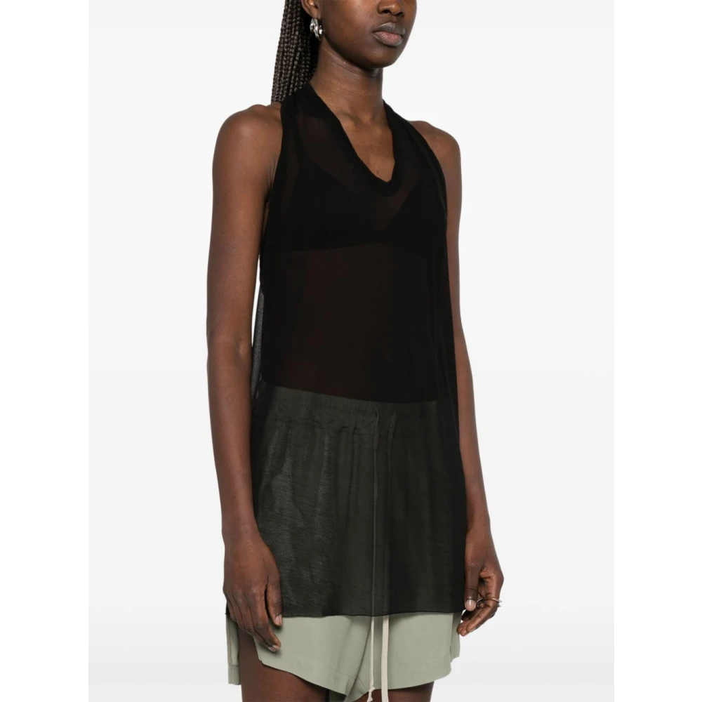Rick Owens Halter T Top Black Dames