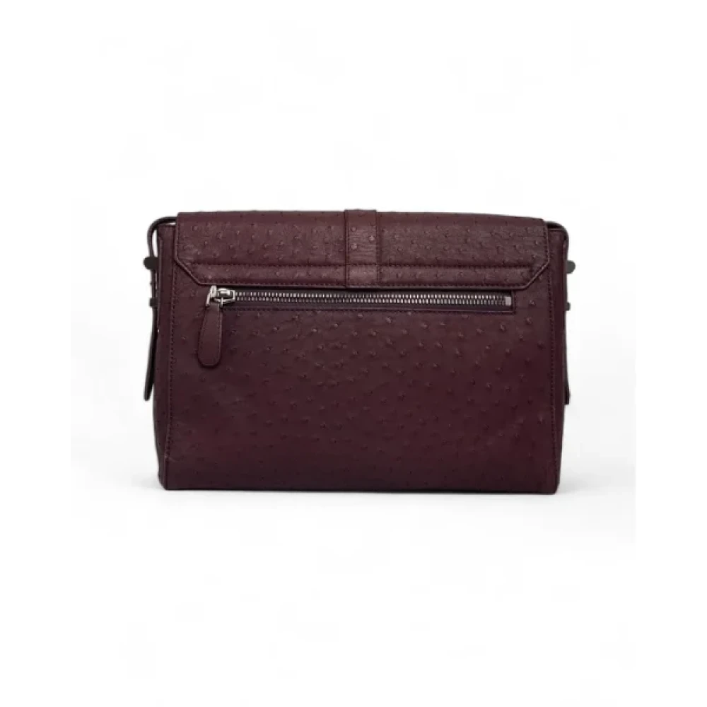 Bvlgari Vintage Pre-owned Leather crossbody-bags Purple Dames