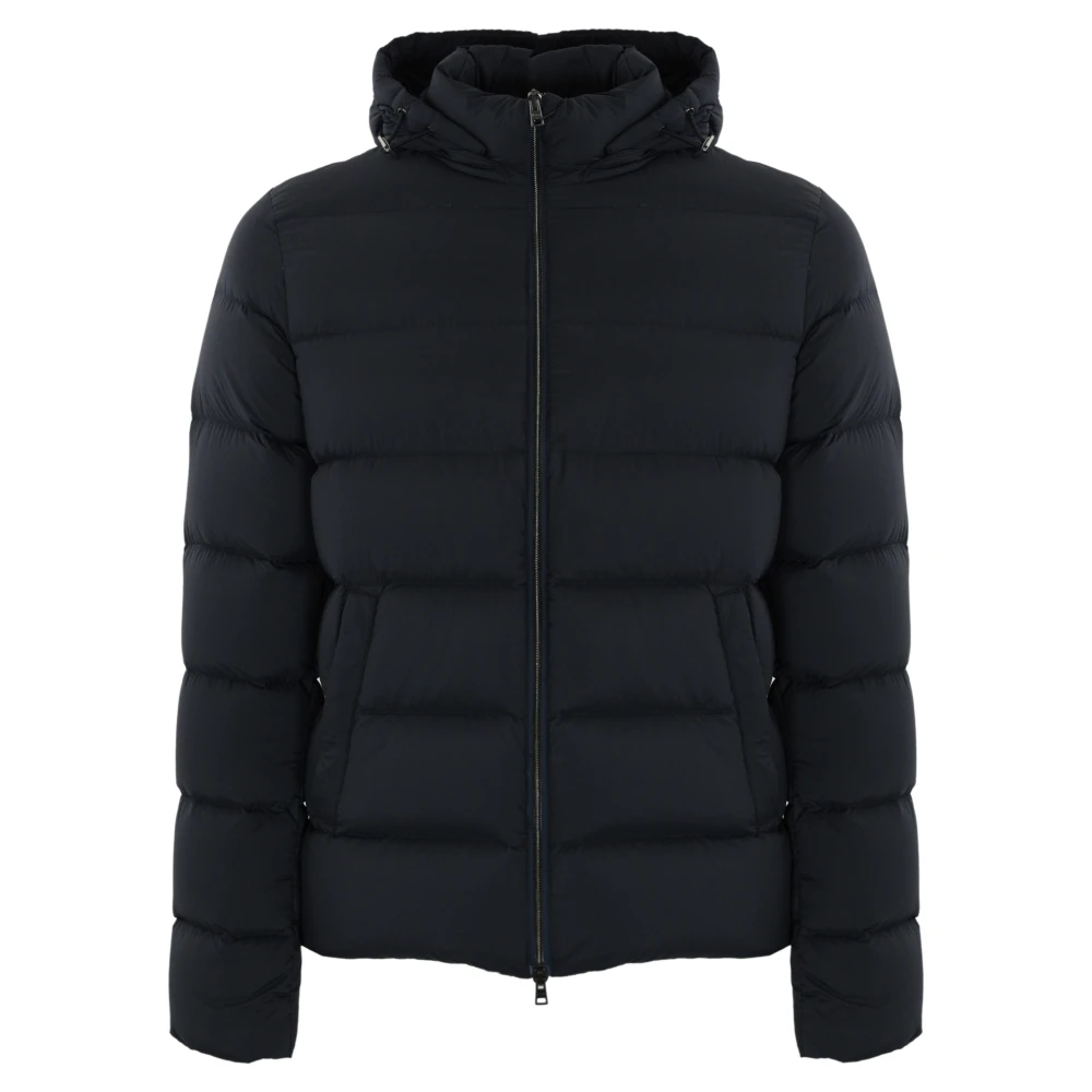 Herno Gewatteerde Nylon Heren Puffer Jas Blue Heren