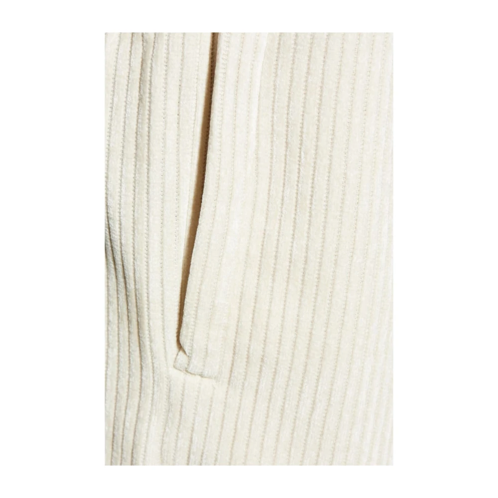 Emporio Armani Witte Corduroy Pull-On Broek White Heren