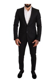 Black Logo Wool Slim Fit 2 Piece MARTINI Suit