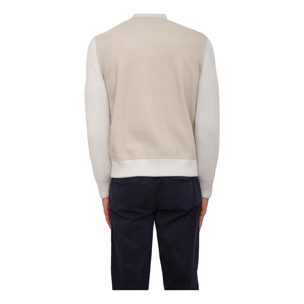 Eleventy Beige Bimateriaal Jas Beige Heren