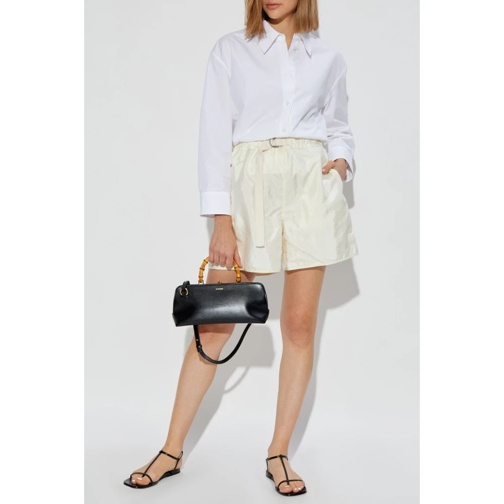Jil Sander Shorts met zijdeafwerking Beige Dames