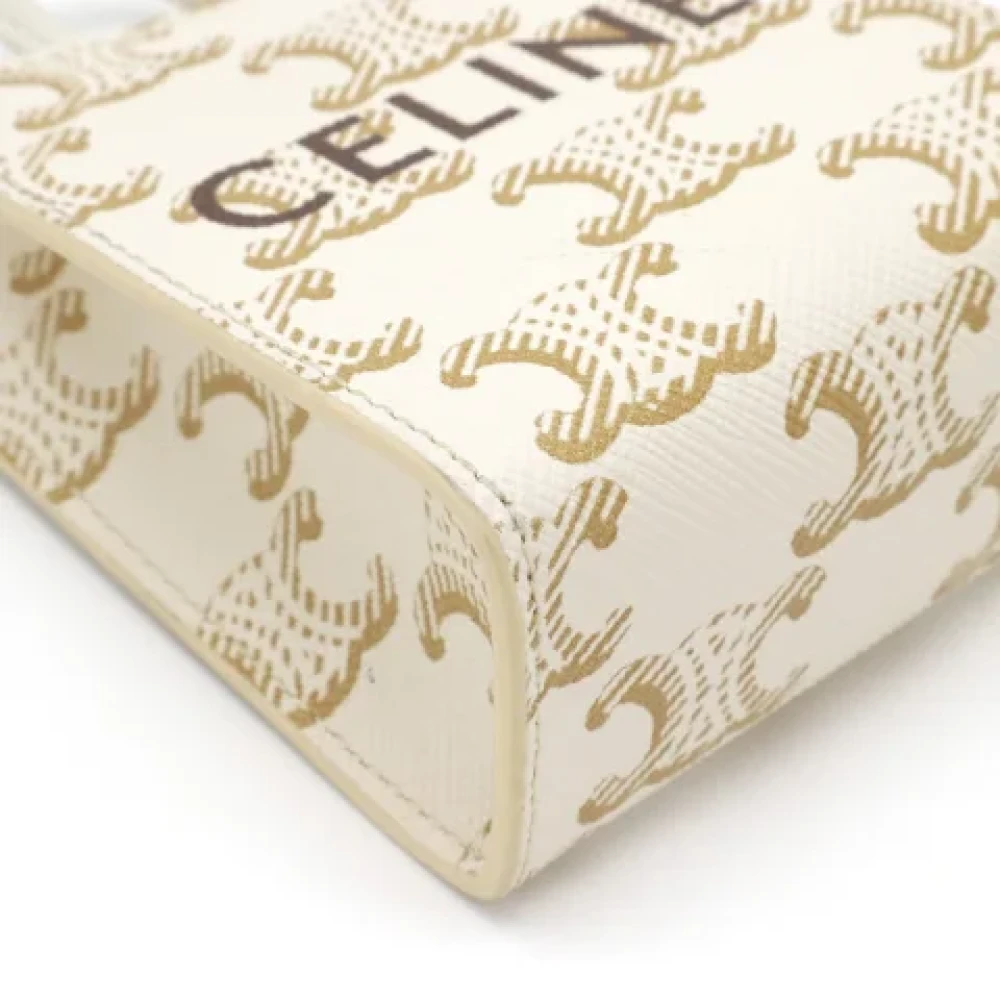 Celine Vintage Pre-owned Canvas handbags Beige Dames