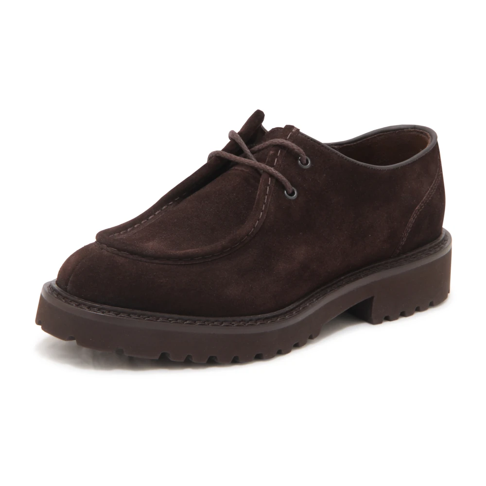 Doucal's Men's Brown Laced Shoes, 8 Uk, Du2737philuf009tm23 Suede Lace-Up Shoe