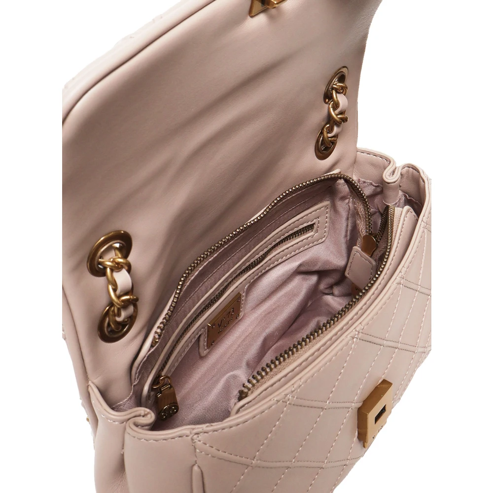 V73 Flap tas met Matelassé motief Beige Dames