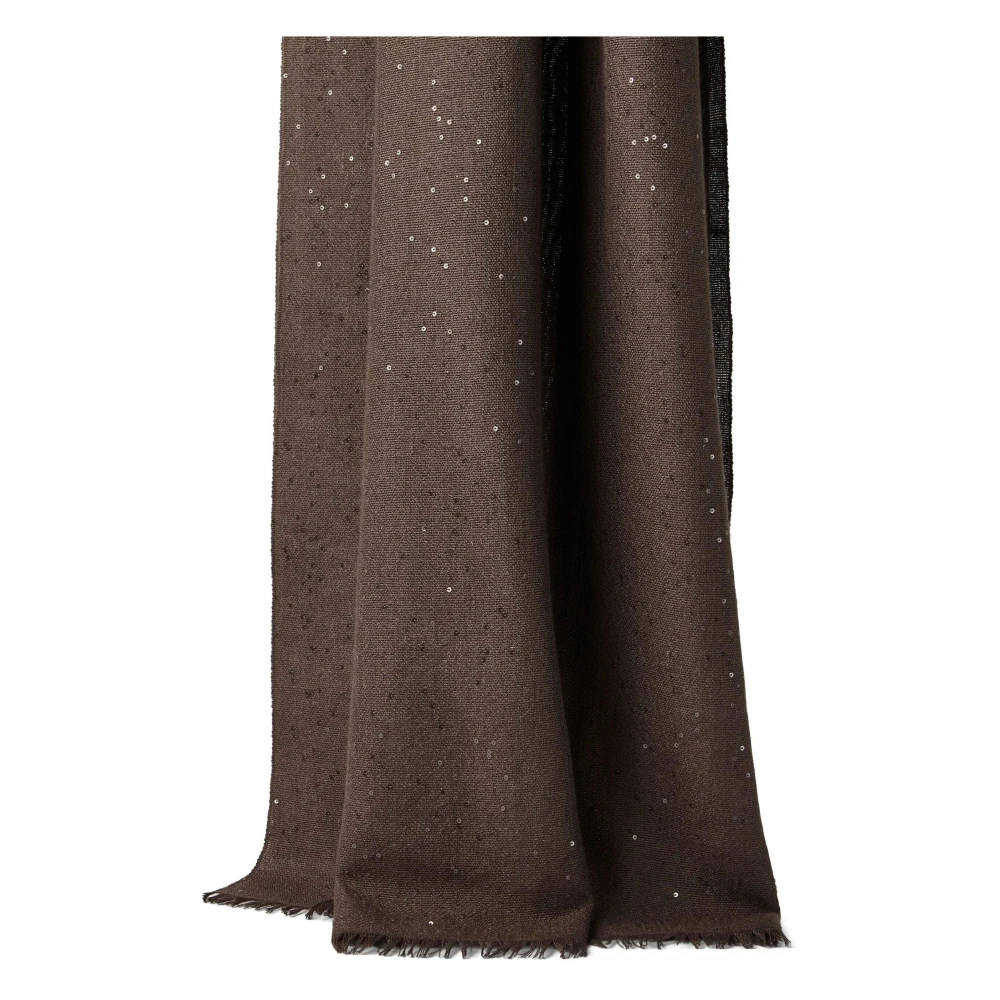 BRUNELLO CUCINELLI Modieuze Scarf C8705 voor alle gelegenheden Brown Dames