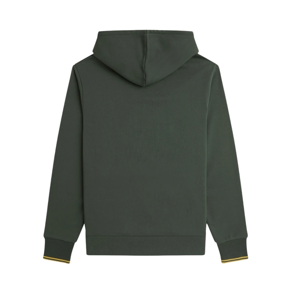 Fred Perry Groene hoodie met dubbele streepdetail Green Heren