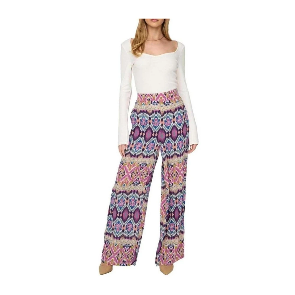 Only Lente Zomer Palazzo Broek Collectie Multicolor Dames