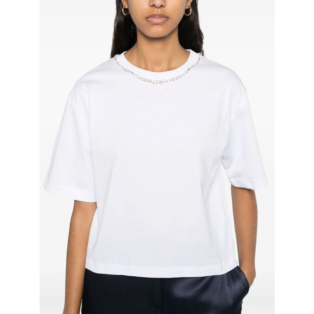 Semicouture Witte T-shirt en Polo Collectie White Dames