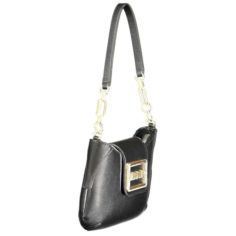 Valentino by Mario Valentino Zwarte polyethyleen schoudertas met contrastdetails Black Dames