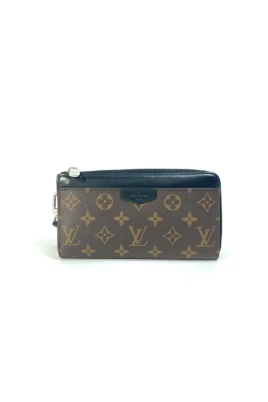 Pre-owned Monogram Macassar Long plånbok (bi-fold)