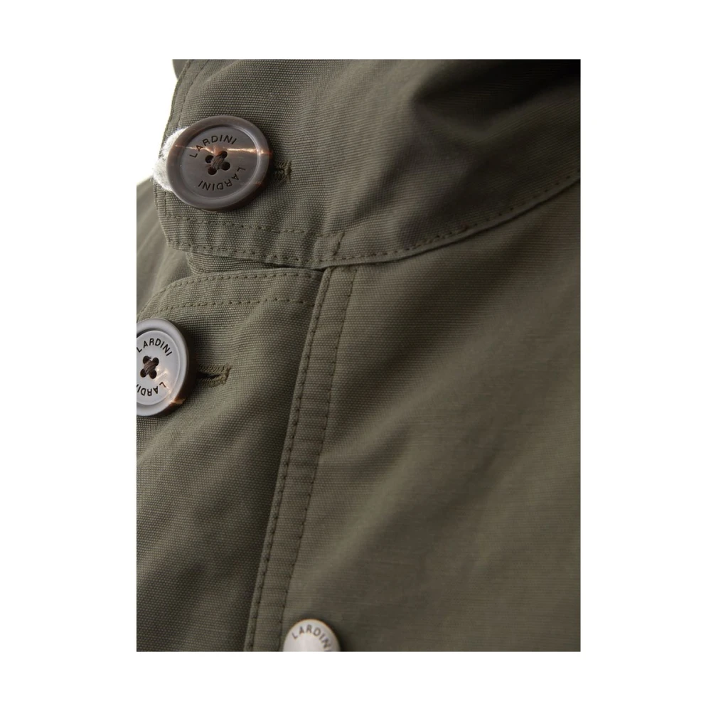 Lardini Legergroene Katoenen Jas Green Heren
