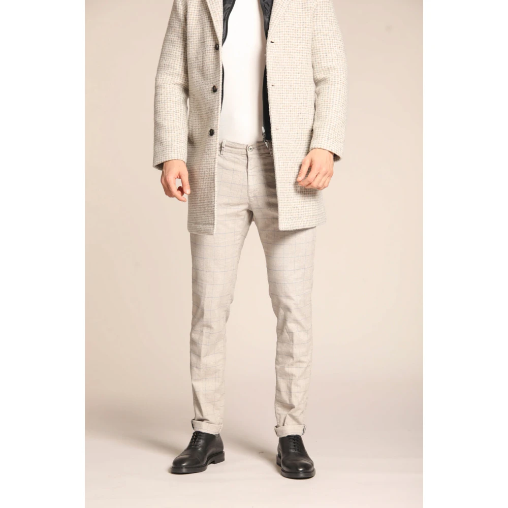 Mason's Slim Fit Katoenen Stretch Chino Broek Beige Heren