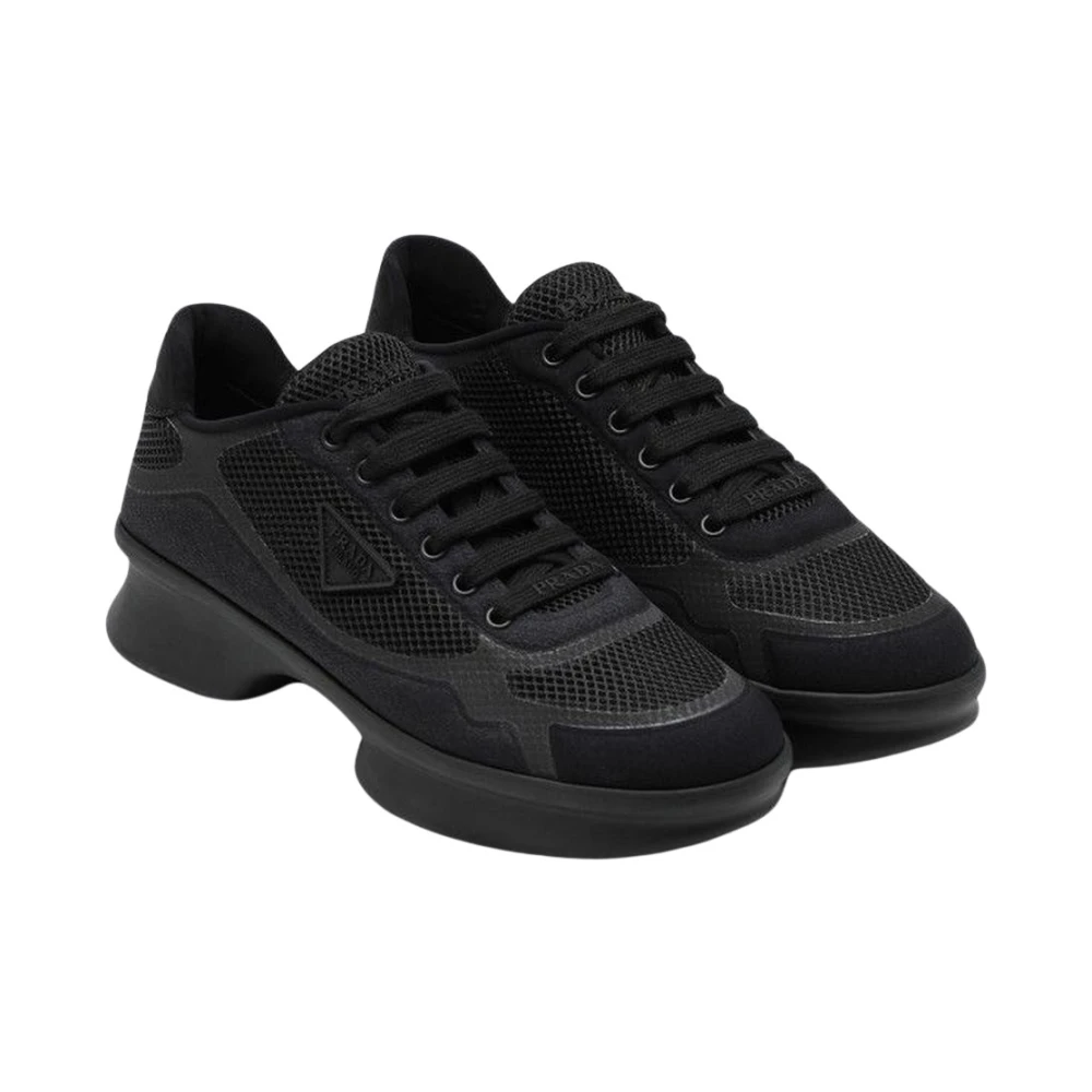 Prada Technische Mesh Sneakers Dames Schoenen Zwart