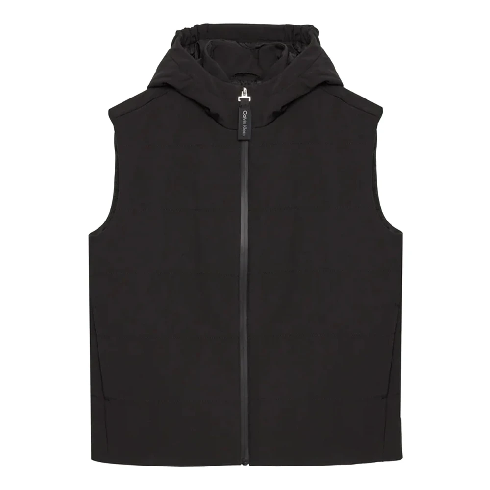 Calvin Klein Jeans Barn Lättvikts Huva Gilet Soft Shell Black, Unisex