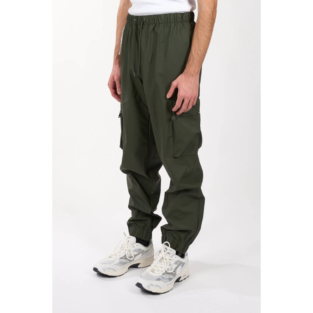 Rains Utility Cargobroek met Elastische Tailleband Green Heren