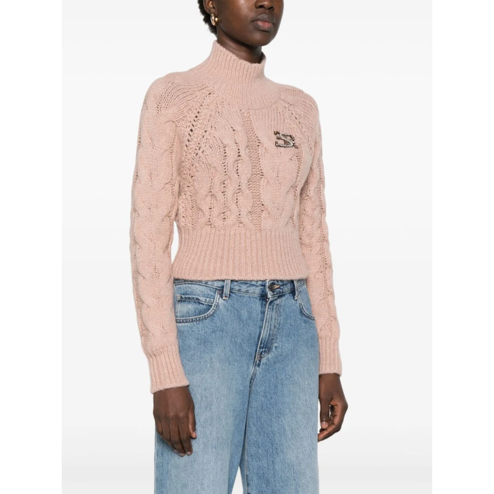 Ermanno Scervino Blush Pink Kabeltrui Pink Dames