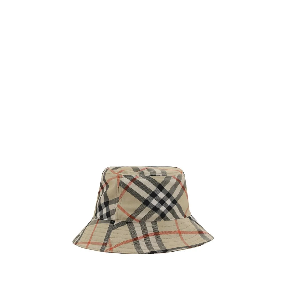 Burberry Check Bucket Hat met Equestrian Knight Multicolor Dames