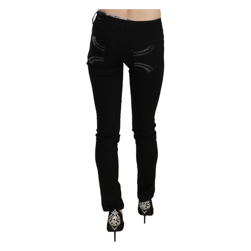 Costume National Elegante Zwarte Slim Fit Jeans Black Dames