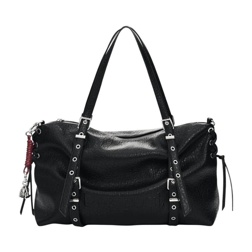 Desigual Vrouw Zwart Tassen Dames, One Size, Bag_half Logo Lanuza