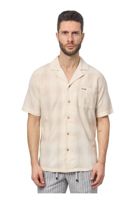 chemise-a-manches-courtes-imprimee-beige