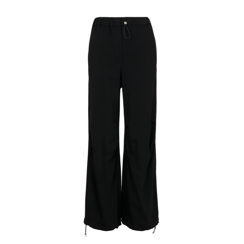 Erika Cavallini Zwarte Cargo Broek met Verstelbare Taille Black Dames