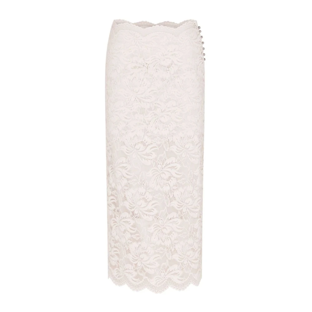 Rabanne Women's White Jupe Long Skirt