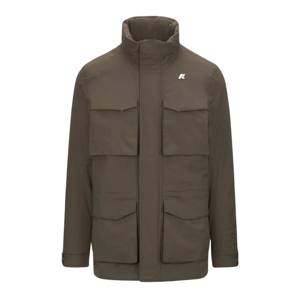 K-way Warme Ottoman Jas Medium Lengte Brown Heren