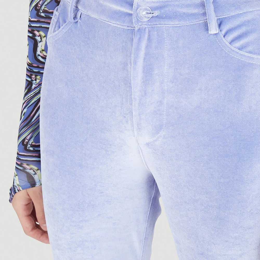Maisie Wilen Fluweel Broek met 90s Euforie Purple Dames