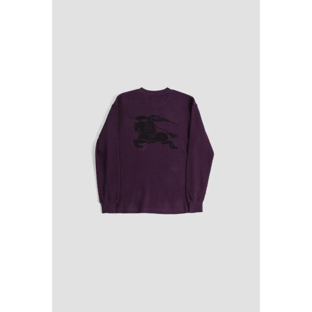 Burberry Lange mouwen top met Equestrian Knight print Purple Heren