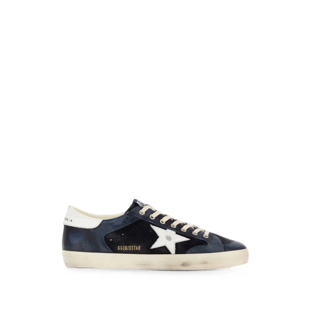 Golden Goose , Sneakers, Male, Blue, 9 Uk, Super-Star Trainers