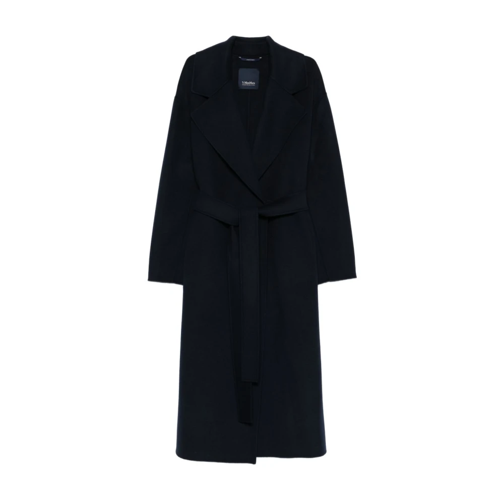 Max Mara Women's Blue Hobby Double-Breasted Coat - Belted Coats - Xs - Coats