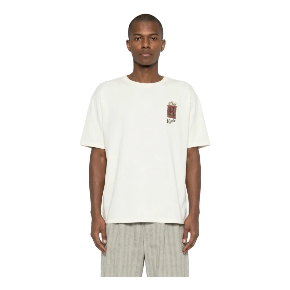 Rhude Homme Blanc Tops, Taille: S Fumar 91 Tee