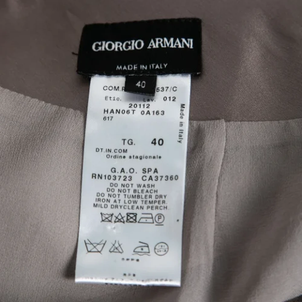 Armani Pre-owned Silk bottoms Gray Dames