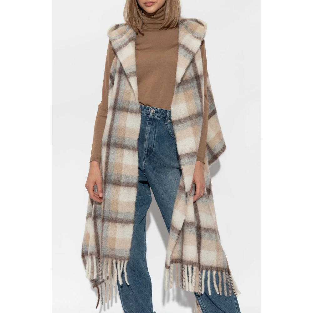 Woolrich Poncho met capuchon Beige Dames
