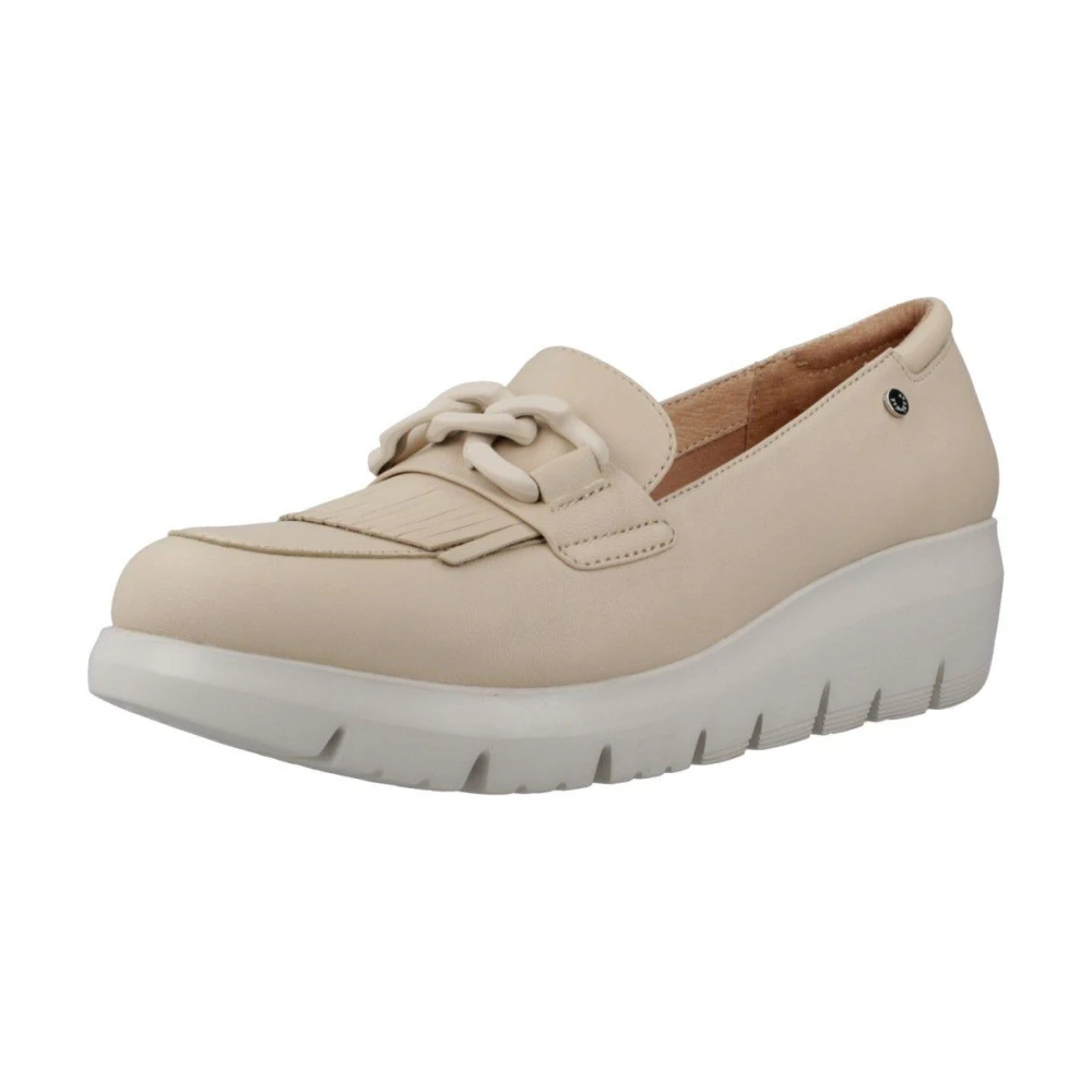 Stonefly Vrouw Beige Schoenen Dames, 36 Eu, Plume Nappa Leren Loafers