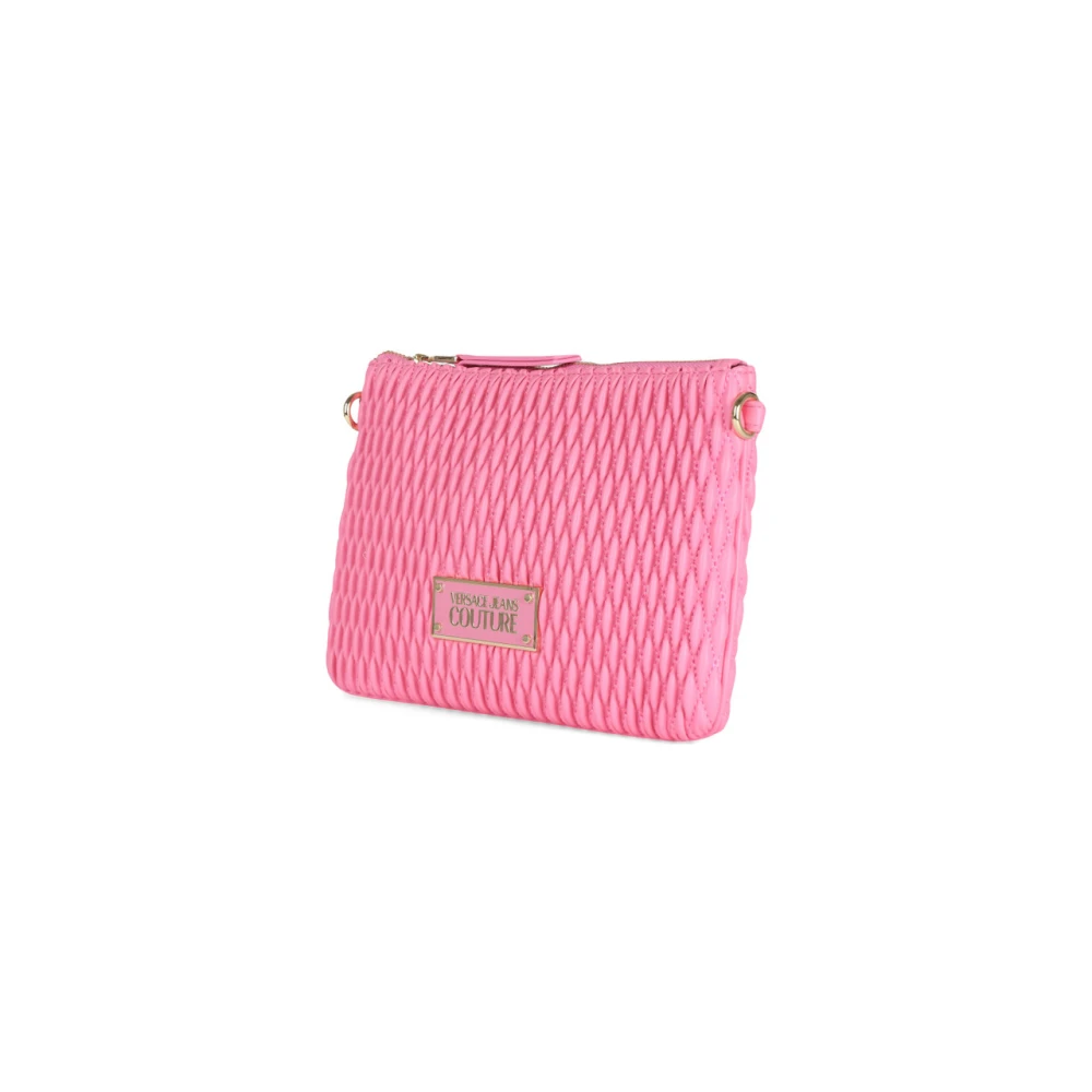 Versace Jeans Couture Gewatteerde Logo Clutch Pink Dames