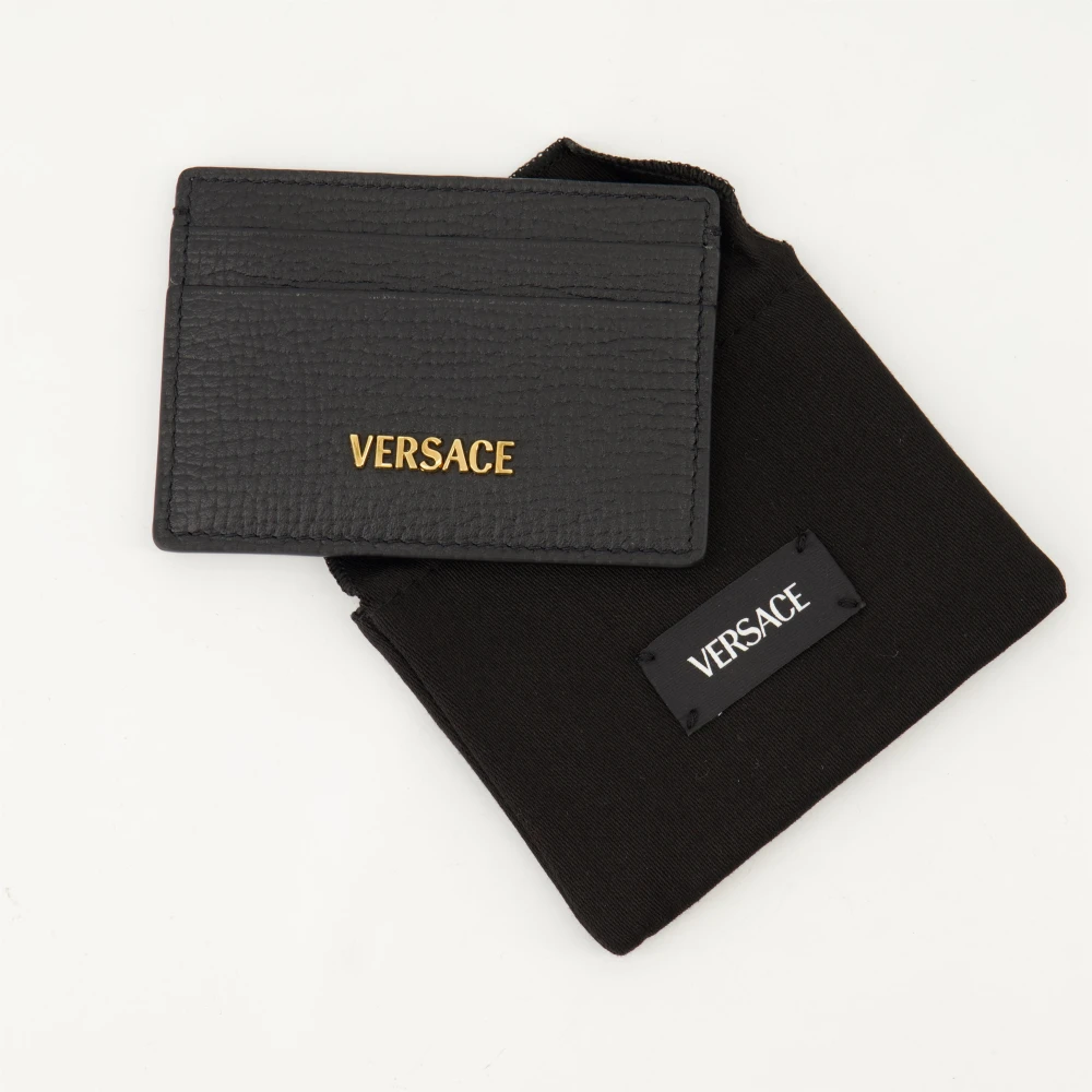 Versace Myth Leren Kaarthouder Black Heren