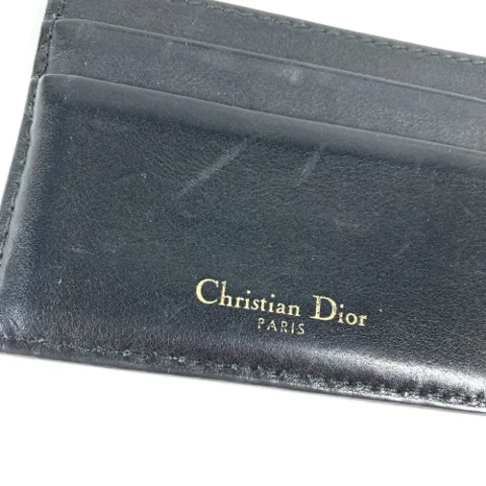 Dior Vintage Pre-owned Leather wallets Black Dames
