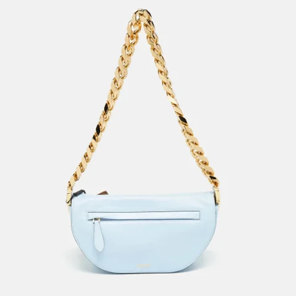 Burberry Vintage Pre-owned Leather shoulder-bags Blue Dames