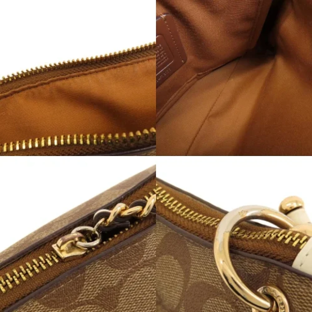 Coach Pre-owned Plastic shoulder-bags Brown Dames