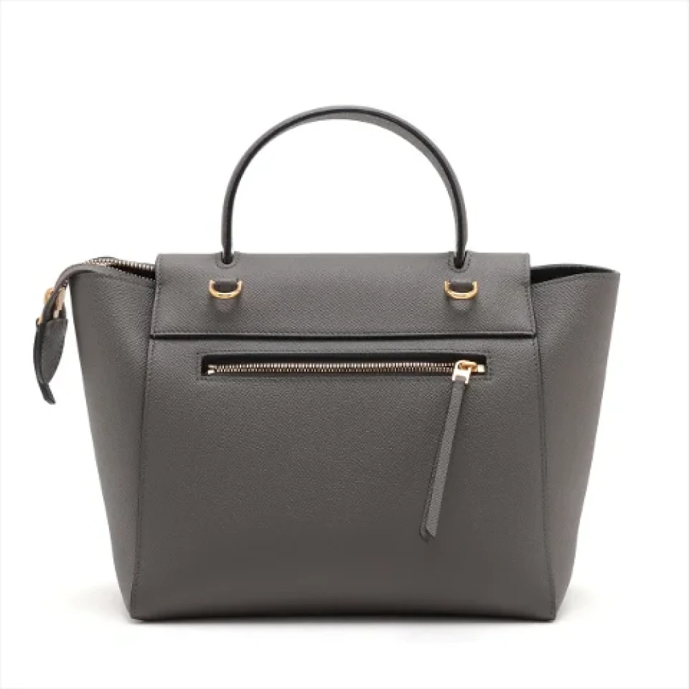 Celine Vintage Pre-owned Leather handbags Gray Dames