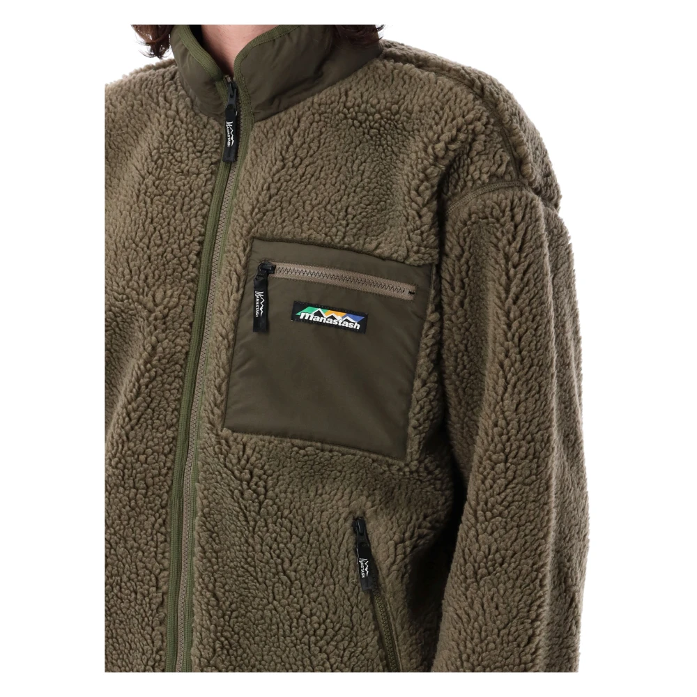 Manastash Khaki Fleece Jas Aw24 Green Heren